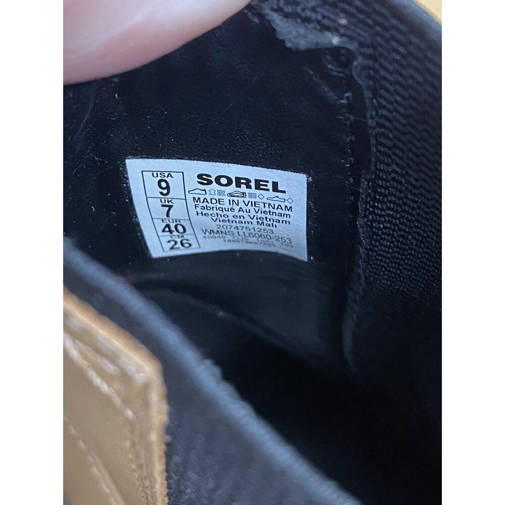 Sorel Brex Chelsea Boots Women 9 Beige Leather Pull On Waterproof LL6060-253 S49 - Picture 9 of 9
